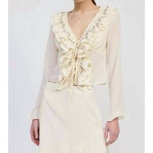 NEW EN SAISON gabriella top in ivory